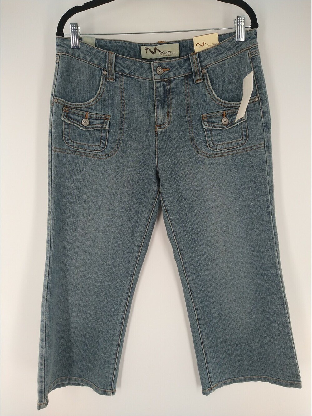 Manhattan Blue Women's Jeans Capri 056